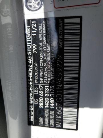 2022 MERCEDES-BENZ S 580 4MAT W1K6G7GB1NA099229