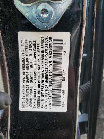 2016 HONDA CIVIC EX 19XFC2F78GE004154