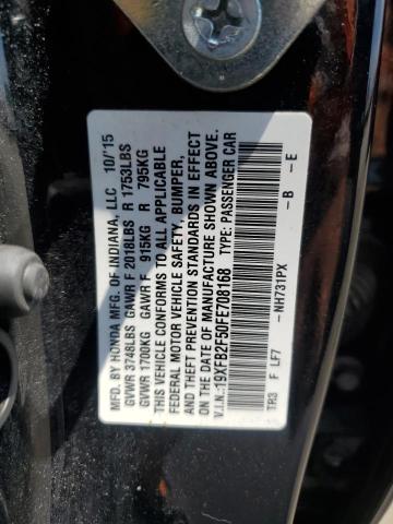 2015 HONDA CIVIC LX 19XFB2F50FE708168
