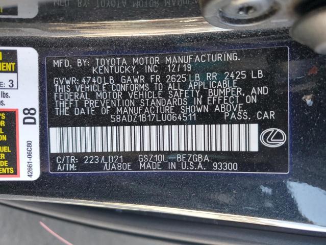 2020 LEXUS ES 350 58ADZ1B17LU064511