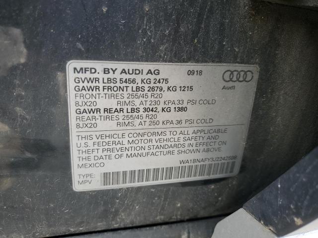2018 AUDI Q5 PREMIUM PLUS WA1BNAFY3J2242598