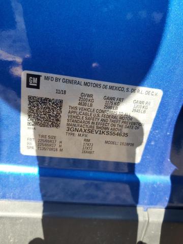 2019 CHEVROLET EQUINOX LS 3GNAXSEV1KS554635