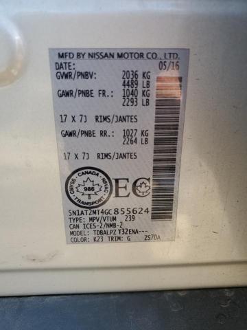 2016 NISSAN ROGUE S 5N1AT2MT4GC855624