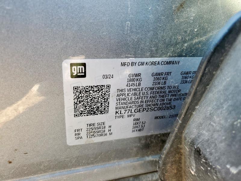 2025 CHEVROLET TRAX 1RS KL77LGEP2SC002853