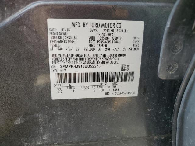 2018 FORD EDGE SEL 2FMPK4J91JBB52278