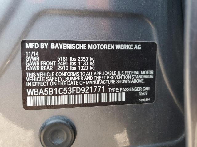 2015 BMW 535 I WBA5B1C53FD921771