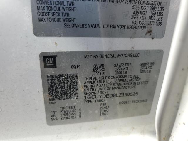 2020 CHEV SILVERADO K1500 LT - 1GCUYDED8LZ130525