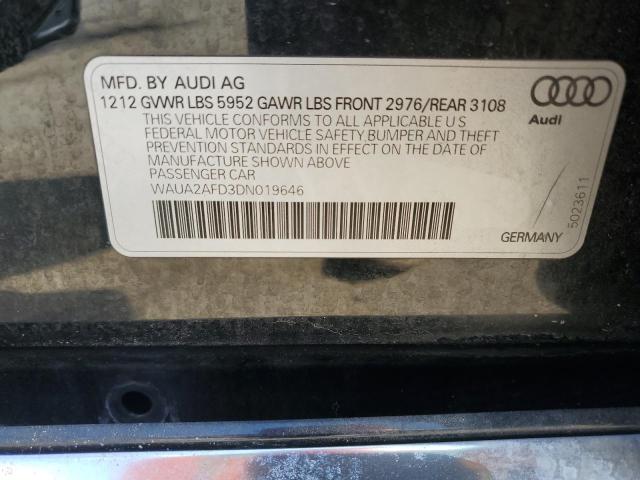 2013 AUDI A8 QUATTRO - WAUA2AFD3DN019646