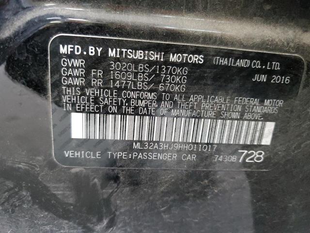 2017 MITSUBISHI MIRAGE ES ML32A3HJ9HH011017