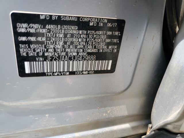 2018 SUBARU FORESTER 2 - JF2SJAAC3JG429888
