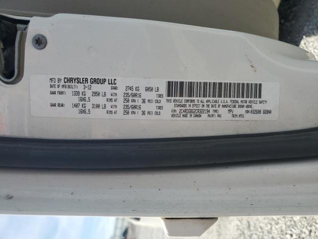 2012 DODGE GRAND CARA - 2C4RDGBG2CR322194