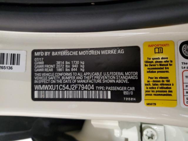 2018 MINI COOPER WMWXU1C54J2F79404
