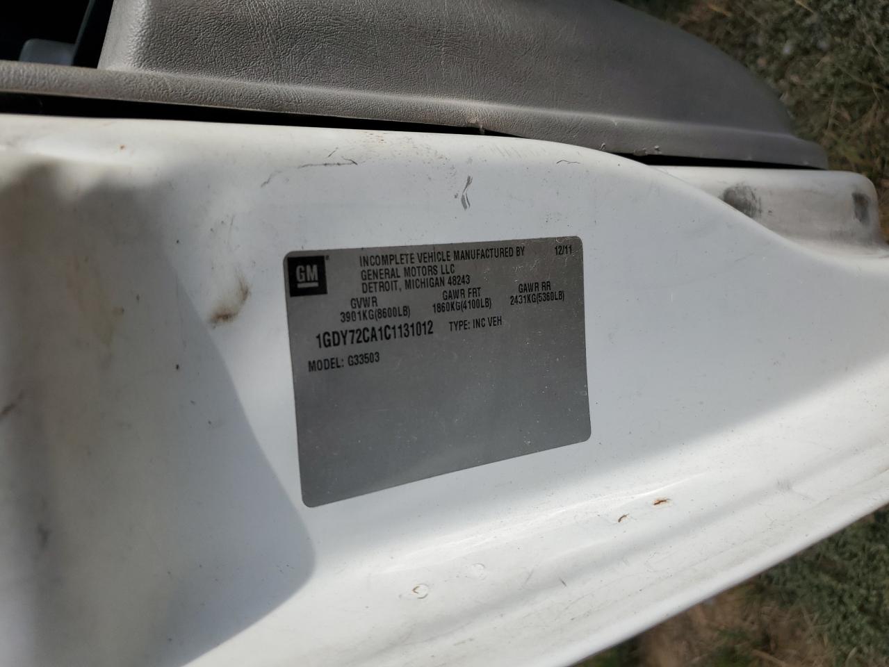 GMC SAVANA CUTAWAY G3500