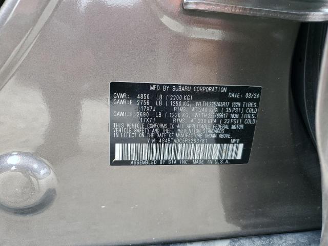 2024 SUBARU OUTBACK PR 4S4BTADC5R3263781