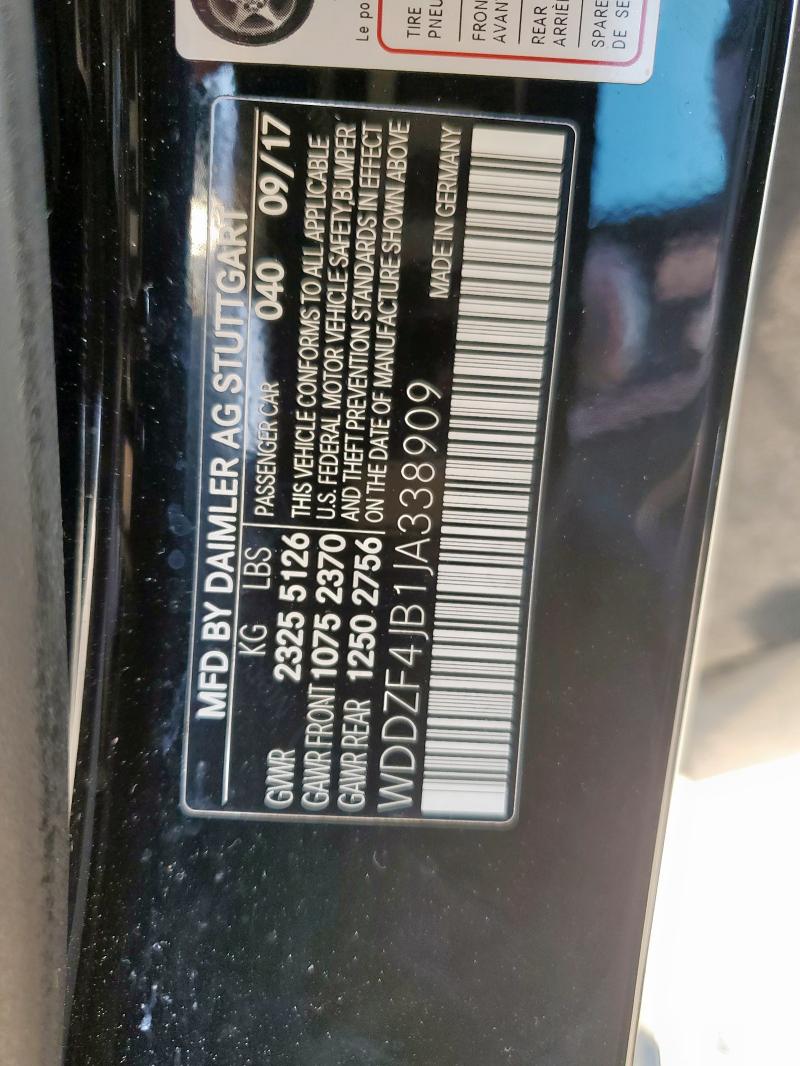 2018 MERCEDES-BENZ E 300 WDDZF4JB1JA338909