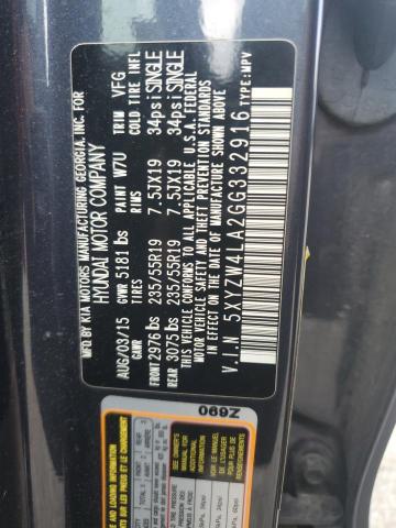 2016 HYUNDAI SANTA FE S 5XYZW4LA2GG332916