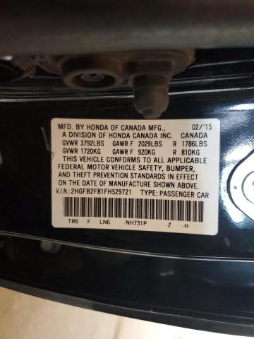 2015 HONDA CIVIC EX 2HGFB2F81FH529721