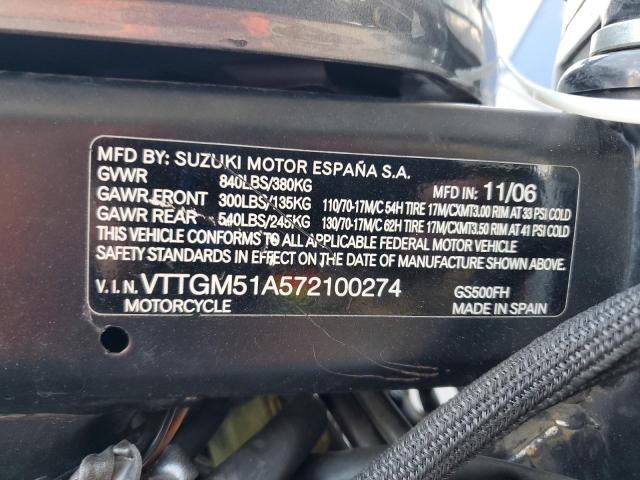2007 SUZUKI GS500 VTTGM51A572100274