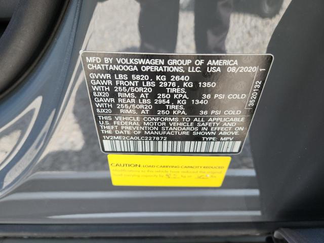 2020 VOLKSWAGEN ATLAS 1V2ME2CA0LC227872