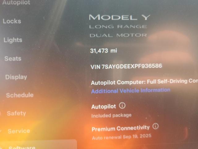 2023 TESLA MODEL Y 7SAYGDEEXPF936586