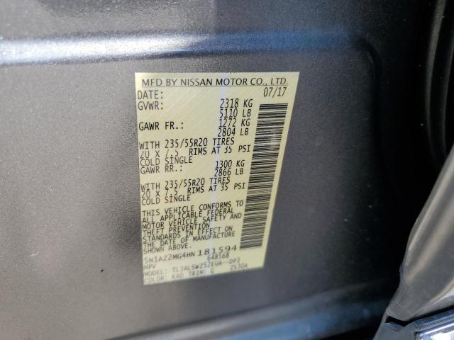 2017 NISSAN MURANO S 5N1AZ2MG4HN181594
