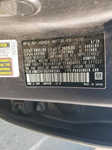 2020 HONDA CLARITY TO JHMZC5F3XLC002501