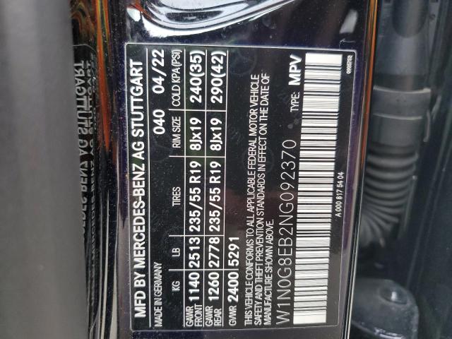 2022 MERCEDES-BENZ GLC 300 4M W1N0G8EB2NG092370