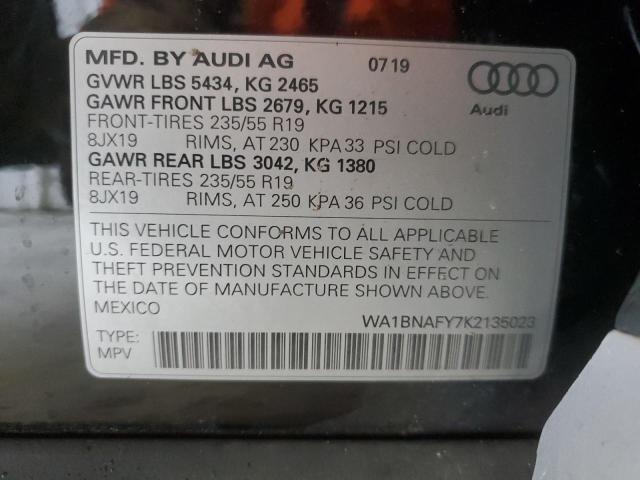 2019 AUDI Q5 PREMIUM PLUS WA1BNAFY7K2135023
