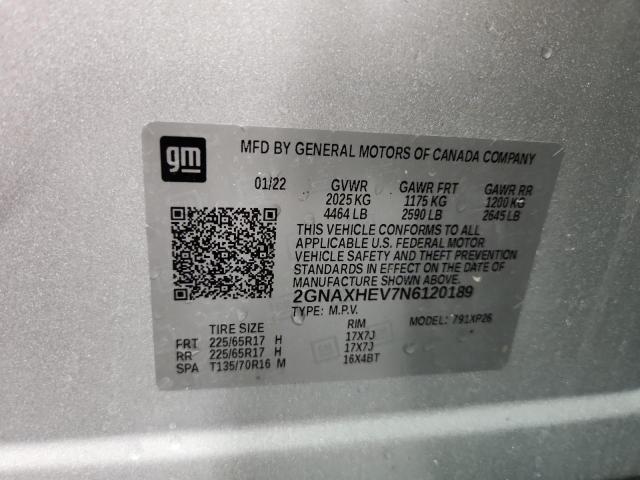 2022 CHEVROLET EQUINOX LS 2GNAXHEV7N6120189