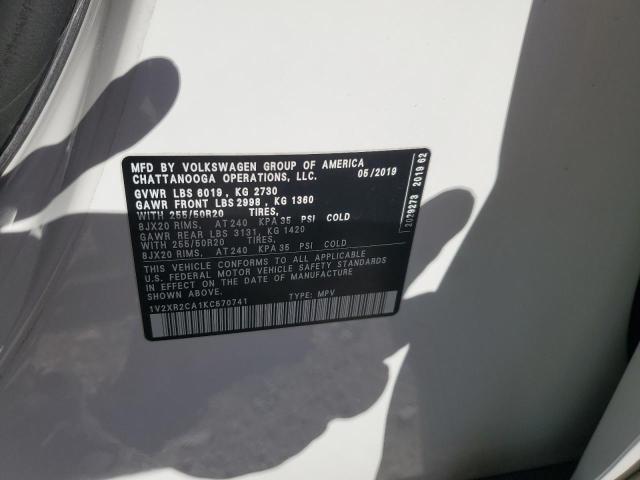 2019 VOLKSWAGEN ATLAS SE 1V2XR2CA1KC570741