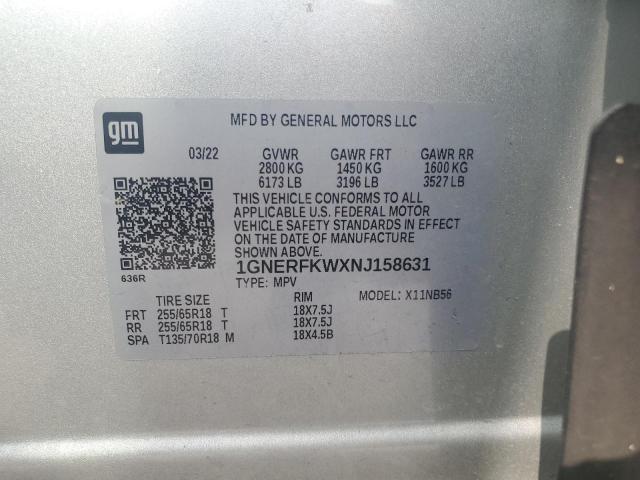 2022 CHEVROLET TRAVERSE L - 1GNERFKWXNJ158631