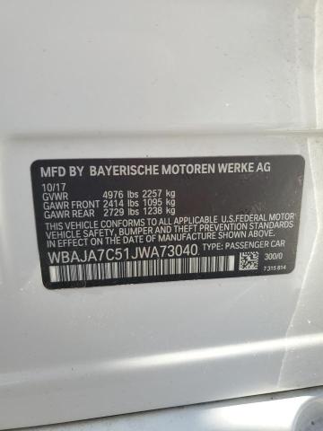 2018 BMW 530 XI WBAJA7C51JWA73040