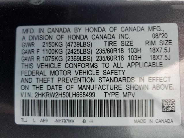 2020 HONDA CR-V EX 2HKRW2H50LH668499