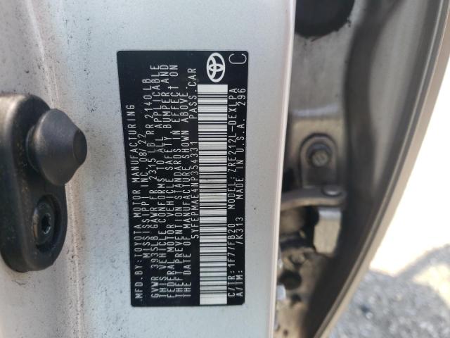 2022 TOYOTA COROLLA LE 5YFEPMAE4NP354331