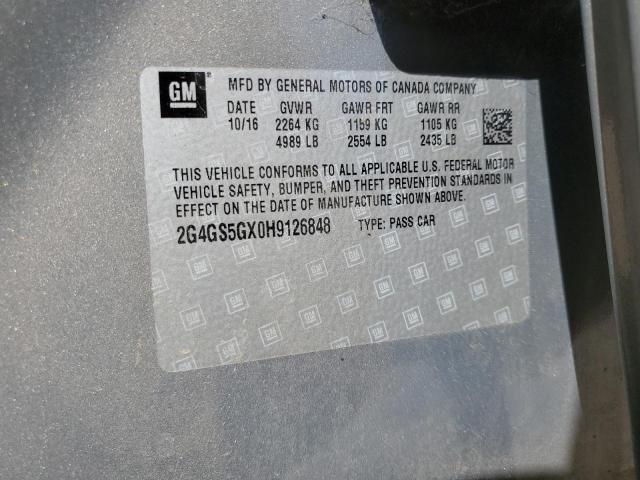 2017 BUICK REGAL PREM - 2G4GS5GX0H9126848