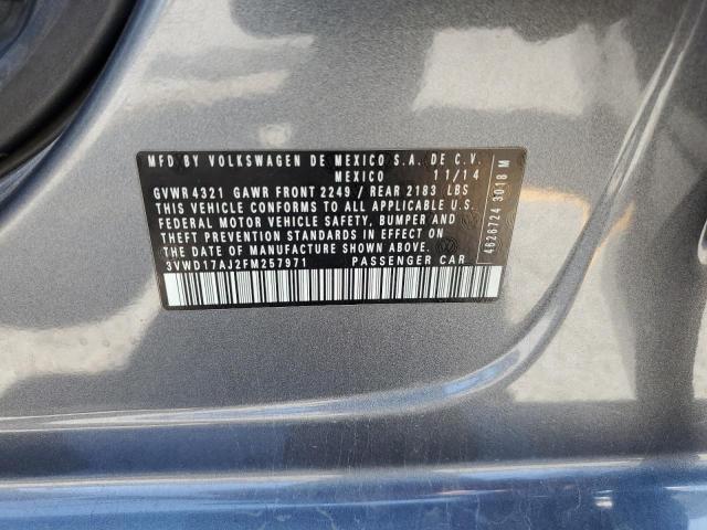 2015 VOLKSWAGEN JETTA SE 3VWD17AJ2FM257971