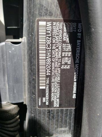 2017 BMW I3 REX WBY1Z8C31HV892044