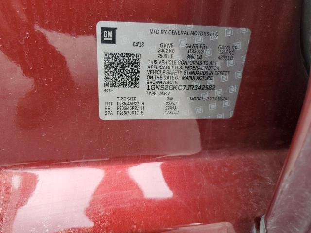 2018 GMC YUKON XL K - 1GKS2GKC7JR342582