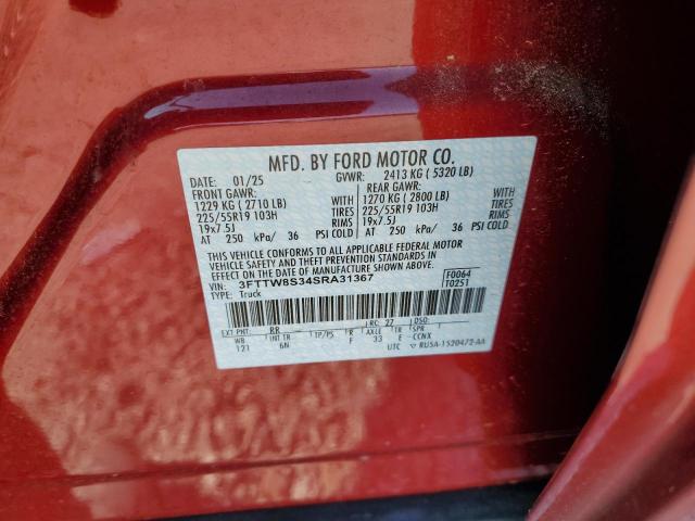 2025 FORD MAVERICK L 3FTTW8S34SRA31367