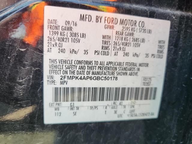 2016 FORD EDGE SPORT - 2FMPK4AP6GBC50178