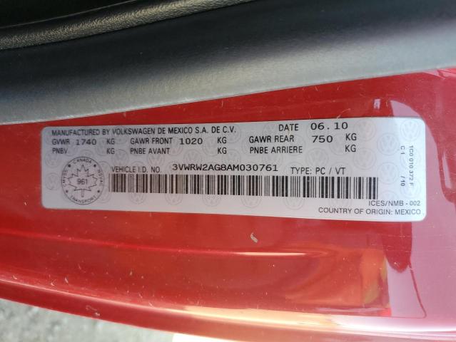 2010 VOLKSWAGEN NEW BEETLE - 3VWRW2AG8AM030761