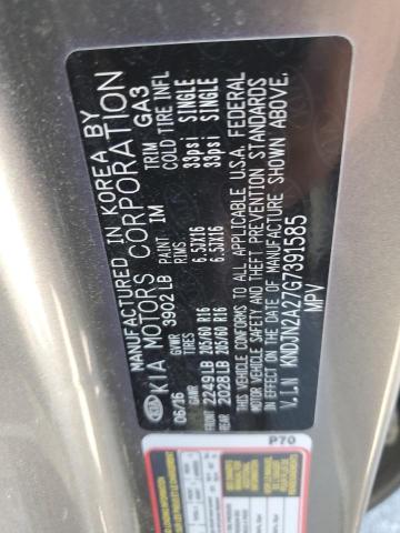 2016 KIA SOUL KNDJN2A27G7391585