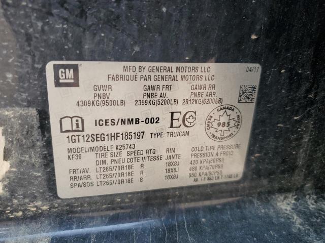 2017 GMC SIERRA K25 1GT12SEG1HF185197