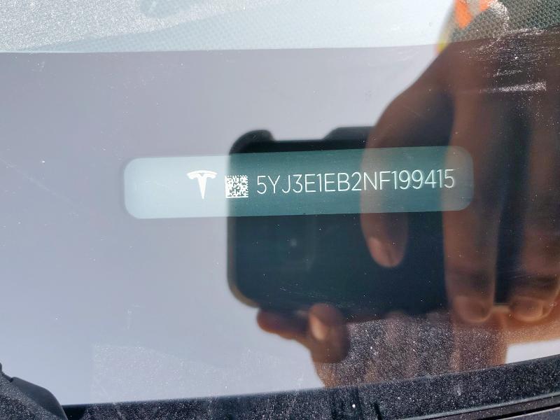 2022 TESLA MODEL 3 - 5YJ3E1EB2NF199415