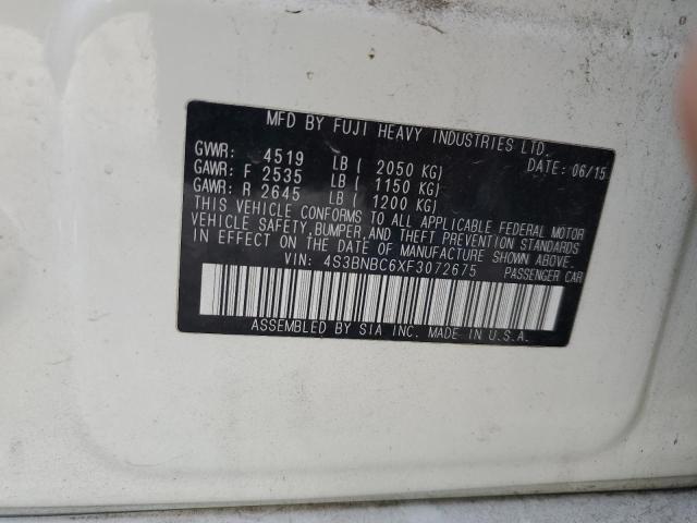 2015 SUBARU LEGACY 2.5I PREMIUM 4S3BNBC6XF3072675