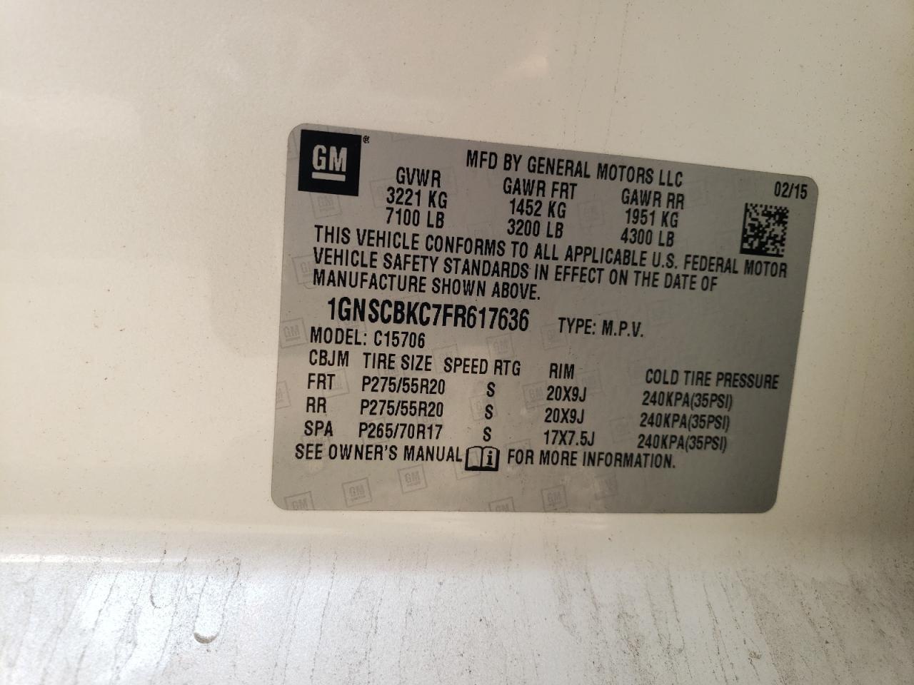 CHEVROLET TAHOE C1500 LT