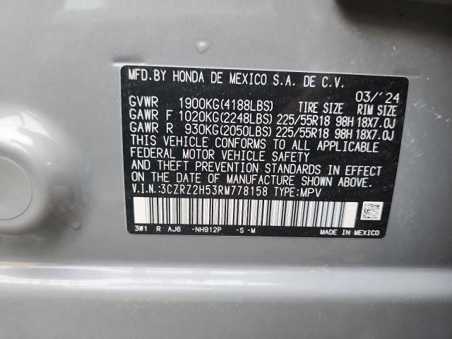 2024 HONDA HR-V SPORT #3301854994