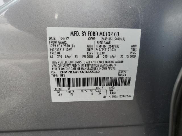 2022 FORD EDGE TITAN 2FMPK4K9XNBA55360