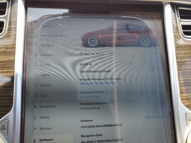 2016 TESLA MODEL S 5YJSA1E14GF131456