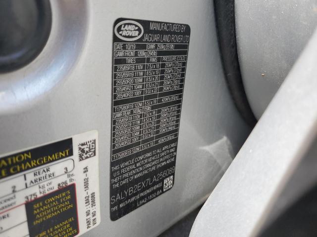 2020 LAND ROVER RANGE ROVE SALYB2EX7LA256089